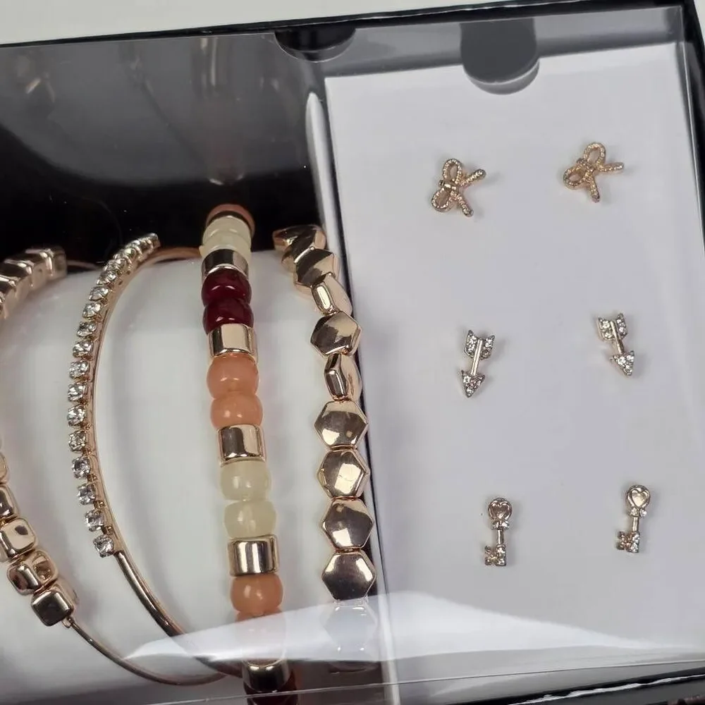 Aeropostale Watch Bracelet Jewelry Set Rose Gold
